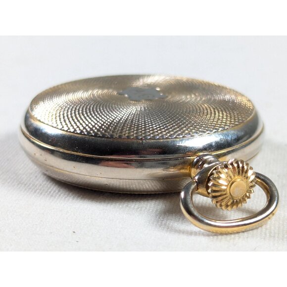 1950s Nastrix 17 Jewels Incabloc Hunter Pocket Watch gold toned metal WORKS, - Picture 3 of 10